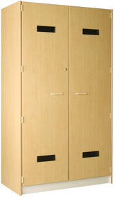 48" Wide Robe Storage with Lockable Solid Doors 89203 488424 D - Steven's I.D.SYSTEMS®